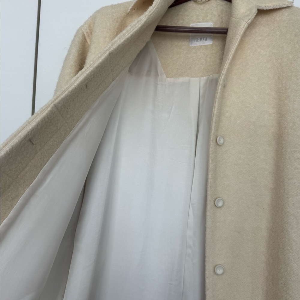 Bevza Cream Pea Coat for Women - Picture 5 of 11